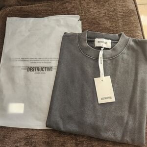 Destructive Gray Tee Shirt